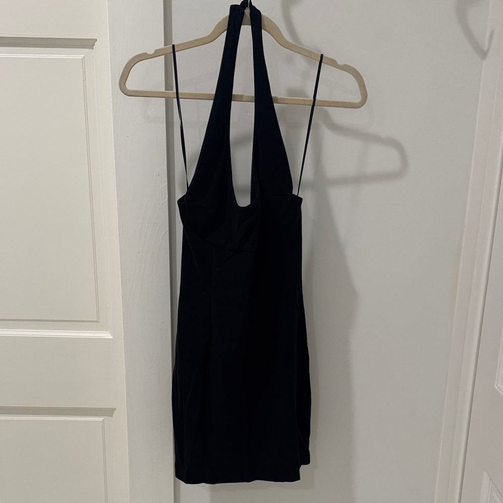 Mango Black Backless Dress